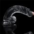 Lovetoy Flawless Clear - zuignap dildo met ballen - 19cm (doorzichtig)