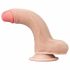 Lovetoy Sliding-Skin - tweelaagse voetzuigende dildo - 18cm (natuurlijk)