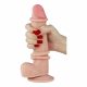 Lovetoy Sliding-Skin - tweelaagse zuignapdildo - 21cm (natuurlijk)