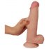 Lovetoy Sliding-Skin - tweelaagse zuignapdildo - 21cm (natuurlijk)