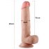 Lovetoy Sliding-Skin - tweelaagse zuignapdildo - 21cm (natuurlijk)