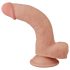 Lovetoy Sliding-Skin - tweelaagse zuignapdildo - 21cm (natuurlijk)