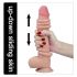 Lovetoy Sliding-Skin - dubbele laag zuignap dildo - 23 cm (natuurlijk)