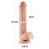 Lovetoy Sliding-Skin - dubbele laag zuignap dildo - 23 cm (natuurlijk)