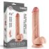 Lovetoy Sliding-Skin - dubbele laag zuignap dildo - 23 cm (natuurlijk)