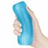 Lovetoy Training Master - 2-zijdige geribbelde masturbator (blauw)