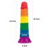 Lovetoy Prider - realistische dildo - 19cm (regenboog)