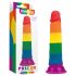 Lovetoy Prider - realistische dildo - 19cm (regenboog)