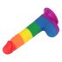 Lovetoy Prider - realistische dildo met ballen - 20cm (regenboog)