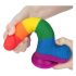 Lovetoy Prider - realistische dildo met ballen - 20cm (regenboog)