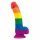 Lovetoy Prider - realistische vloeibare siliconen dildo - 19cm (regenboog)