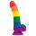 Lovetoy Prider - realistische vloeibare siliconen dildo - 19cm (regenboog)