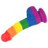 Lovetoy Prider - realistische vloeibare siliconen dildo - 19cm (regenboog)