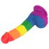 Lovetoy Prider - realistische vloeibare siliconen dildo - 19cm (regenboog)