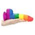 Lovetoy Prider - realistische vloeibare siliconen dildo - 19cm (regenboog)