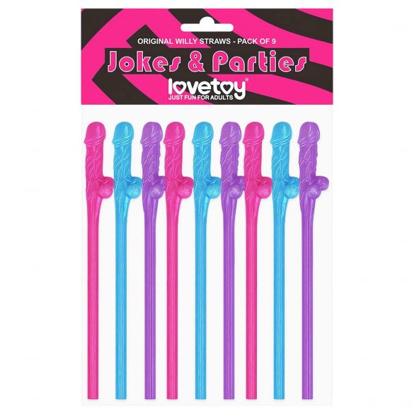 Lovetoy - realistishe penis rietje (roze-blauw-paars)