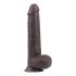 Lovetoy Sliding-Skin - tweelaagse zuignap dildo - 23cm (bruin)