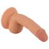 Mr. Onbeleefd - zuignap dildo met testikels - 18cm (naturel)