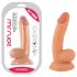 Mr. Onbeleefd - zuignap dildo met testikels - 18cm (naturel)