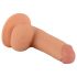 Mr. Onbeleefd - zuignap dildo met testikels - 18cm (naturel)