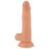 Mr. Rude - zuignap dildo met ballen - 19 cm (natuur)