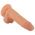 Mr. Rude - zuignap dildo met ballen - 19 cm (natuur)