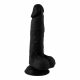 Mr. Rude - leven, met ballen, zuignap dildo - 19cm (zwart)