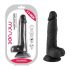 Mr. Rude - leven, met ballen, zuignap dildo - 19cm (zwart)