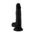 Mr. Rude - leven, met ballen, zuignap dildo - 19cm (zwart)