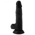 Mr. Rude - leven, met ballen, zuignap dildo - 19cm (zwart)