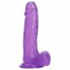 Tracy's Dog Jelly 8 - vastzuigende dildo met testikels (paars)