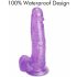 Tracy's Dog Jelly 8 - vastzuigende dildo met testikels (paars)