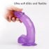 Tracy's Dog Jelly 8 - vastzuigende dildo met testikels (paars)