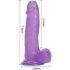 Tracy's Dog Jelly 8 - vastzuigende dildo met testikels (paars)