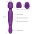 Tracy's Dog Wand - waterdichte, oplaadbare, pulserende massagestav (paars)