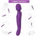 Tracy's Dog Wand - waterdichte, oplaadbare, pulserende massagestav (paars)