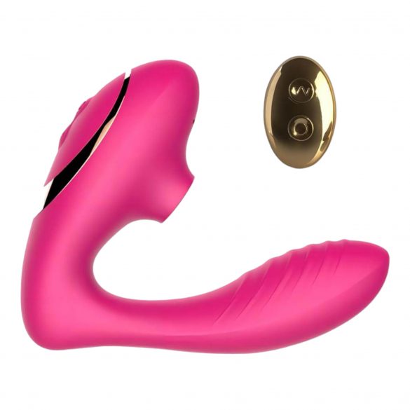 Tracy's Dog 2 - luchtdruk 2in1 vibrator (roze)