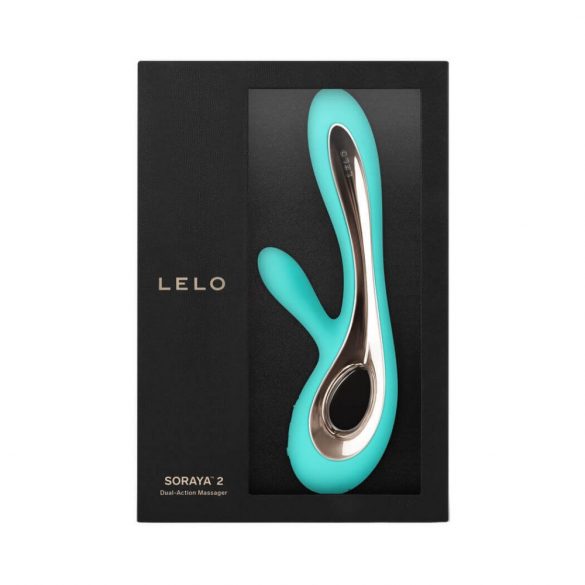 LELO Soraya 2 - oplaadbare, waterdichte vibrator met clitorisstimulatie (turkoois)