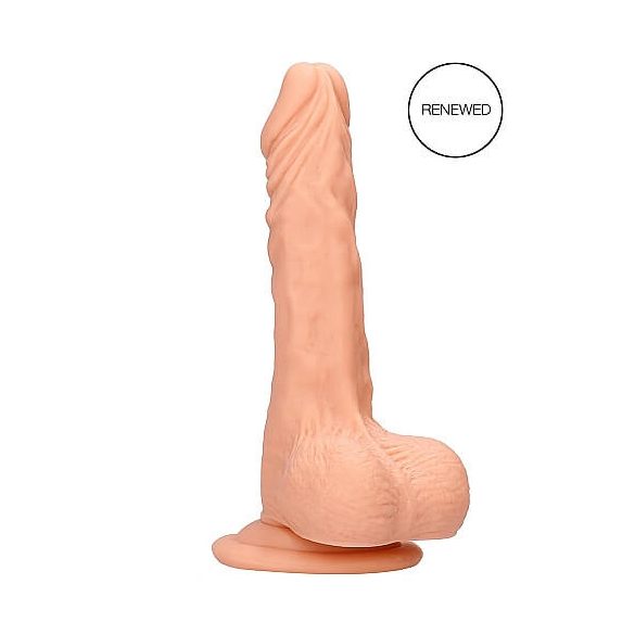 RealRock Dong 7 - levensechte dildo met ballen (17cm) - huidskleur