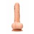 RealRock Dong 7 - levensechte dildo met ballen (17cm) - huidskleur