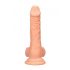 RealRock Dong 7 - levensechte dildo met ballen (17cm) - huidskleur