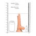 RealRock Dong 7 - levensechte dildo met ballen (17cm) - huidskleur