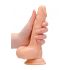 RealRock Dong 7 - levensechte dildo met ballen (17cm) - huidskleur