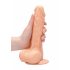 RealRock Dong 8 - realistische dildo met ballen (20cm) - natuur