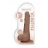 RealRock Dong 8 - realistische dildo met ballen (20cm) - donker natuur