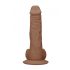 RealRock Dong 8 - realistische dildo met ballen (20cm) - donker natuur