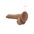 RealRock Dong 8 - realistische dildo met ballen (20cm) - donker natuur