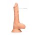 RealRock Dong 9 - levensechte dildo met ballen (23cm) - natuur