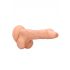 RealRock Dong 9 - levensechte dildo met ballen (23cm) - natuur