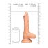 RealRock Dong 9 - levensechte dildo met ballen (23cm) - natuur